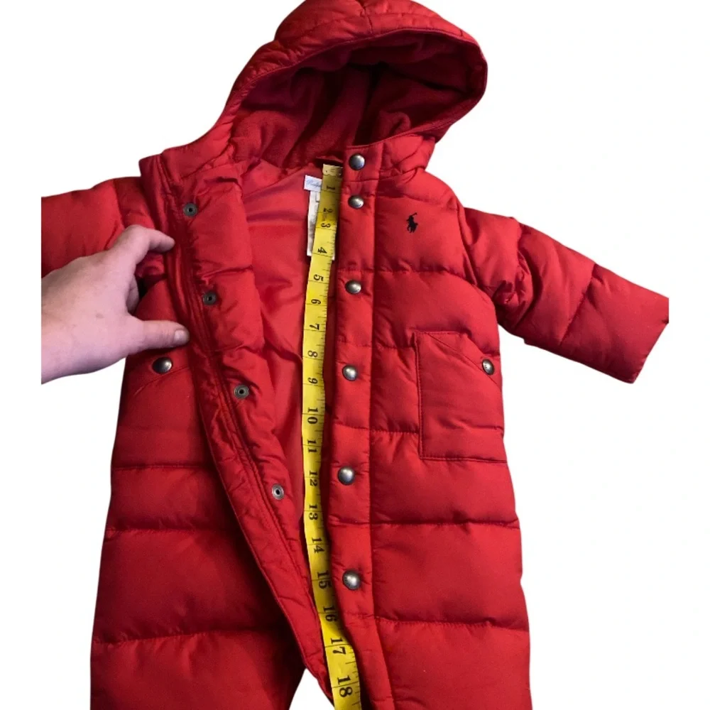 NWOT Ralph Lauren Red Baby Snowsuit size 3 M